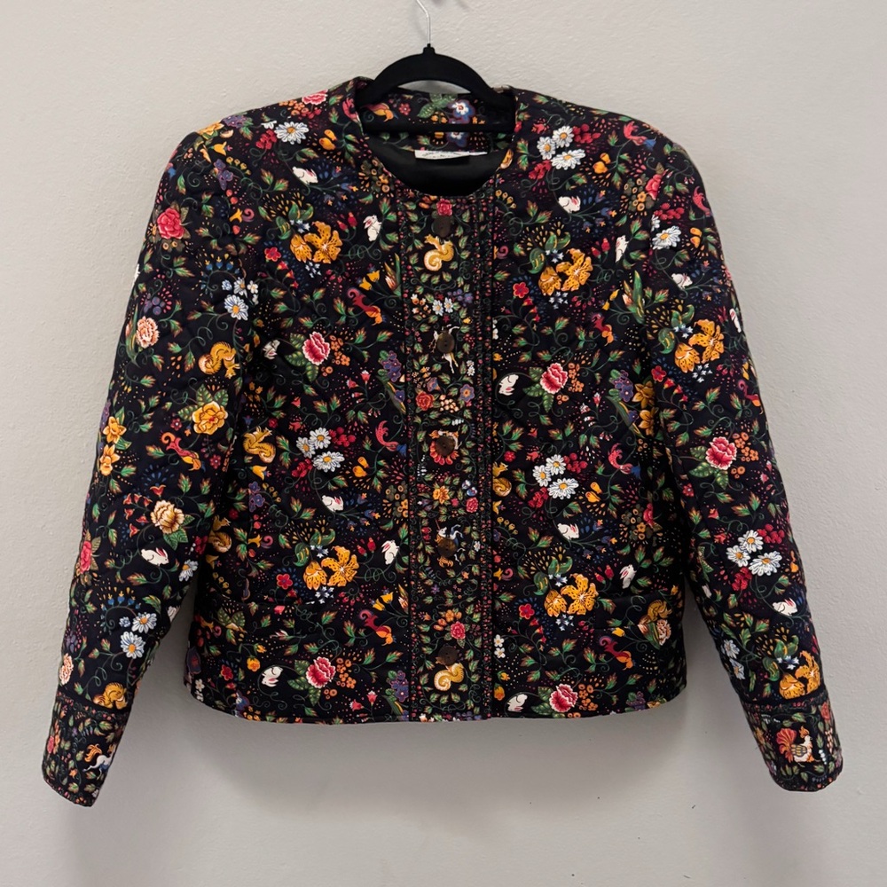 Vintage Vera Bradley Tavern on the Green quilted cotton printed jacket